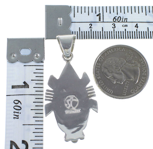 Genuine Sterling Silver Turquoise Pendant EX44404